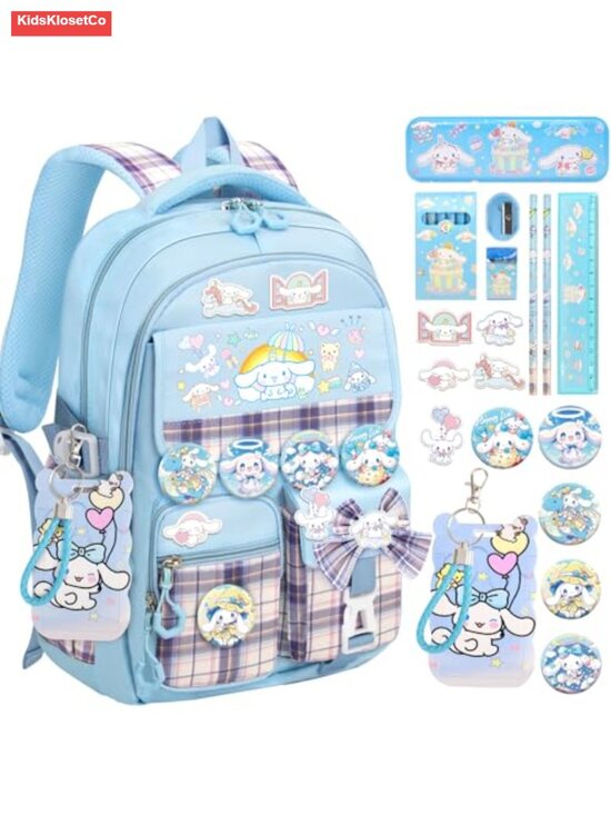 Other - Anti-Theft Kids Backpack with 24 Pcs Accessories, School Bookbag for Girls,
